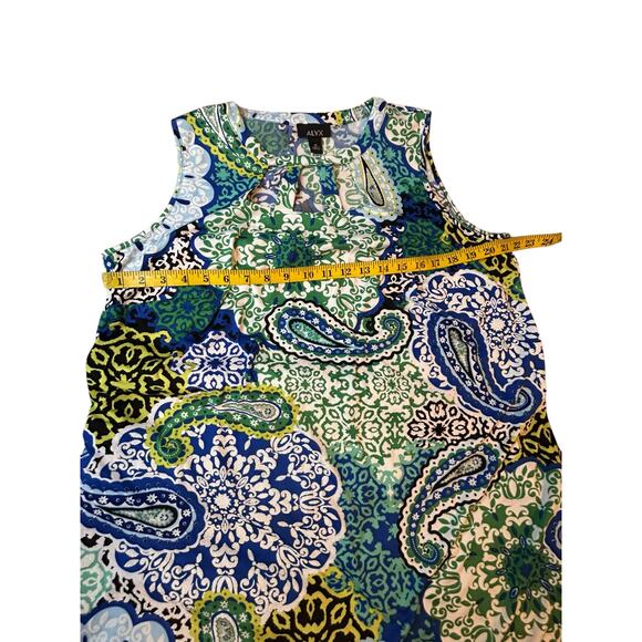 NWT ALYX BLue and Green Paisley Dress - Size 1X - Picture 8 of 14
